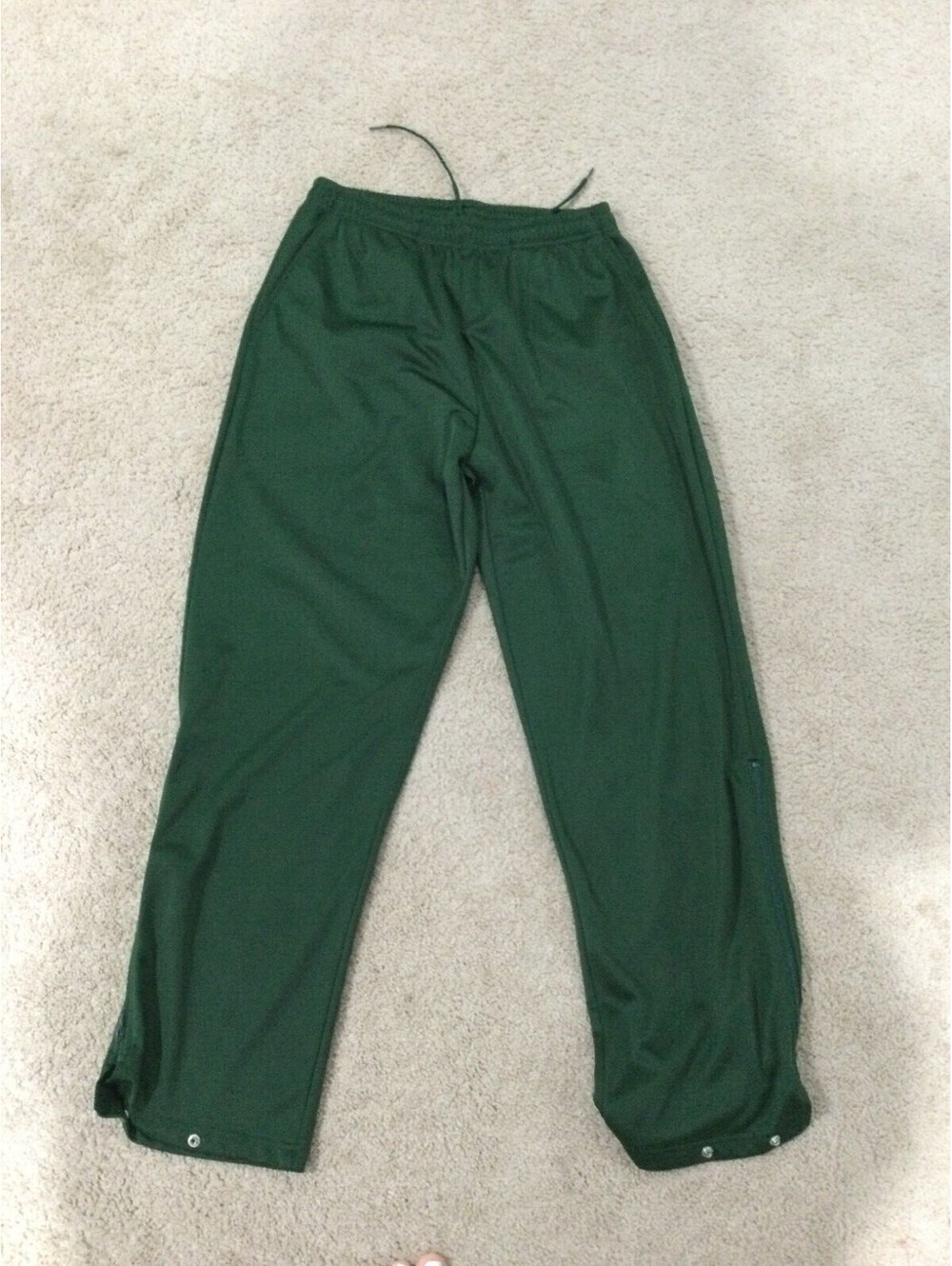 VTG 90s Don Alleson Athletic Bottom Zip Snap Sweat Pants Green Mens M 30" Waist